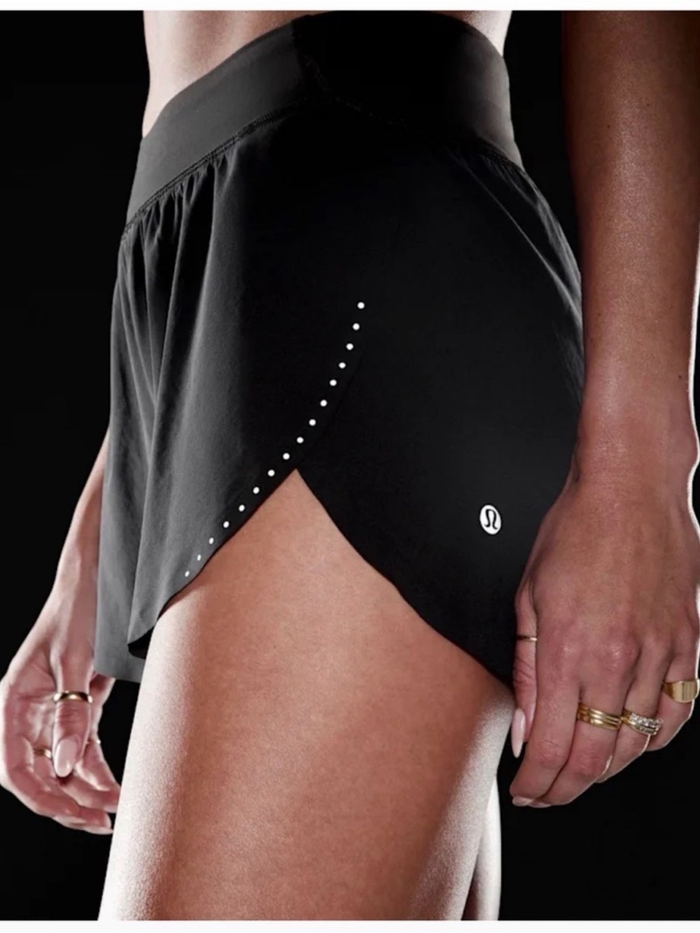 lululemon athletica Black Athletic Layered Running Shorts